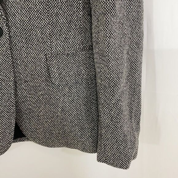 A new day Gray and Black Puff Sleeve Tweed Blazer - Picture 5 of 7